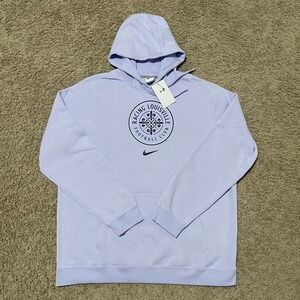Racing Louisville Pullover Mens XL Purple Club Fleece Sweatshirt Hoodie NWSL
